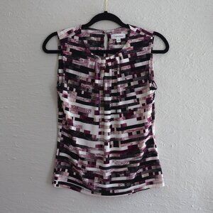 Geometrical Pattern Top by Calvin Klein - Size S